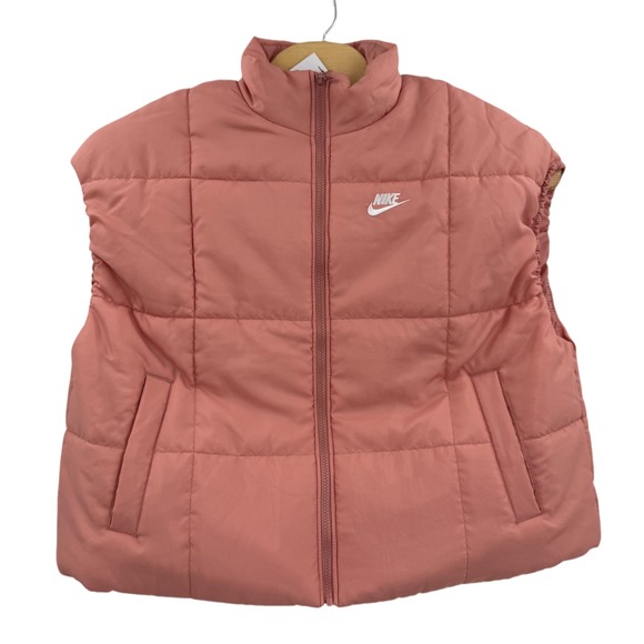 Nike Therma Fit Womens Classic Puffer Vest Full Zip Oversized Size M
